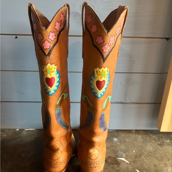 Brother Vellies Mermaid Doodle Cowboy Boots - Picture 10 of 12